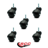 Service Caster 2 Inch Flat Black Hooded 5/16 Inch Threaded Stem Ball Caster SCC, 5PK SCC-TS01S20-POS-FB-516-5